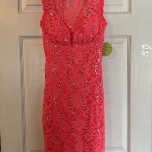 Hot Pink/ Silver Cocktail Dress